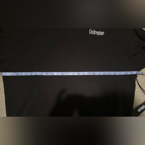 A FOREVER ROSE CLASSIC ZIP UP HOODIE IN BLACK Large - Picture 6 of 6